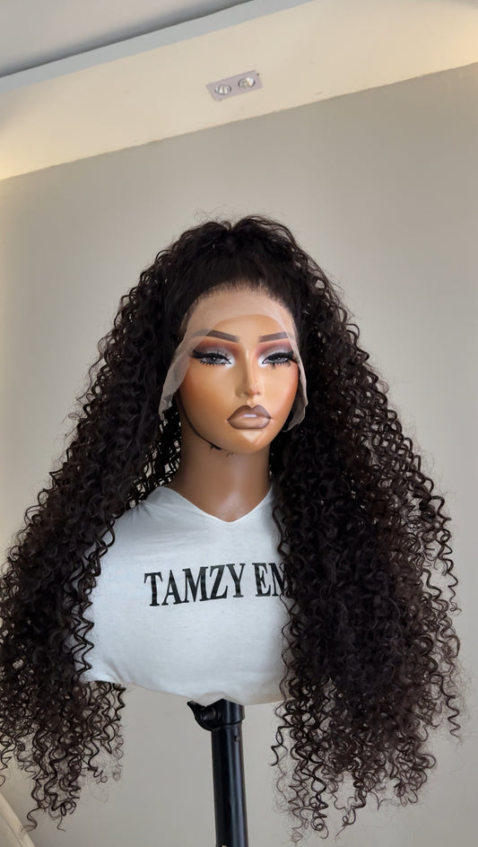 Brown curly frontal